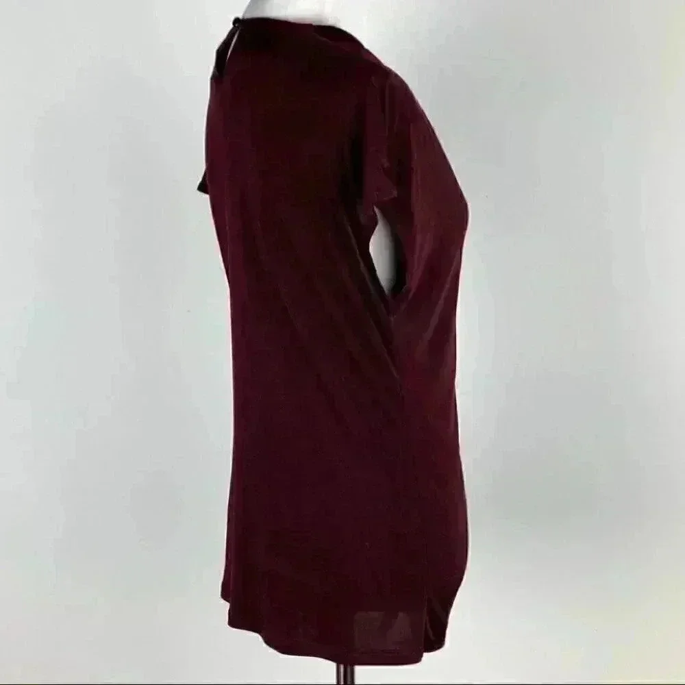 Worthington stretch top size S purple cowl neck